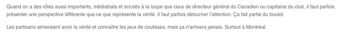 Marc Bergevin est au BORD du BURNOUT...