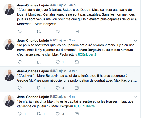 Marc Bergevin est aussi MENTEUR qu'avant..