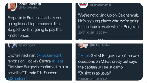 Marc Bergevin est mythomane ou quoi ?