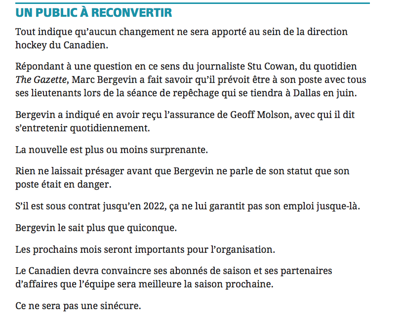 Marc Bergevin est une VRAIE HONTE..Marc de Foy est une HONTE...encore plus HONTEUSE..