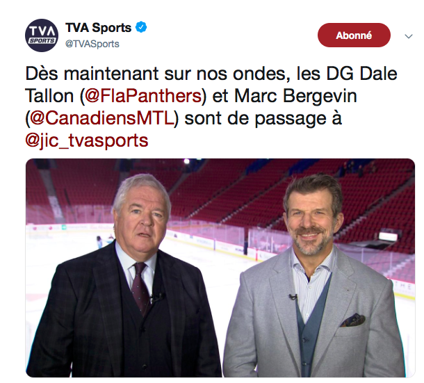 Marc Bergevin et Dale Tallon en ont profité pour discuter?