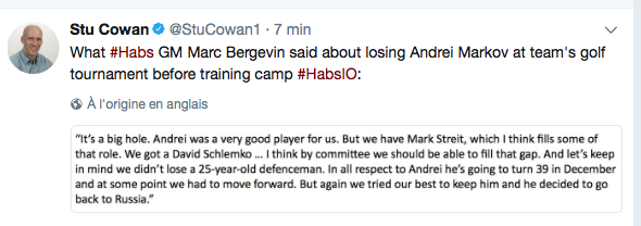 Marc Bergevin et Geoff Molson ont oublié..