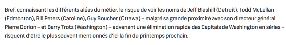 Marc Bergevin FRAGILISÉ...