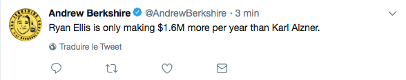 Marc Bergevin lui, voit l'économie...HAHA...