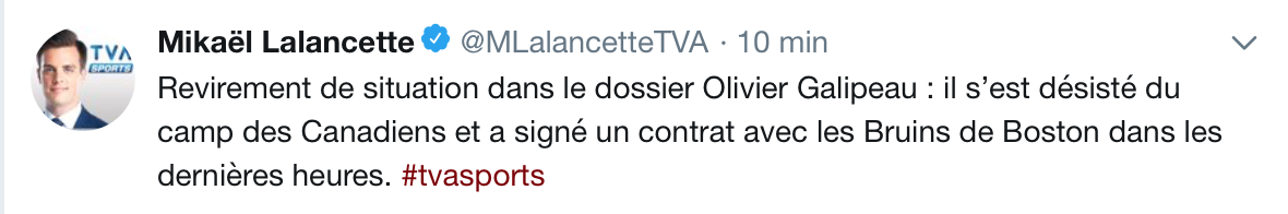 Marc Bergevin, n'a même pas voulu lui donner un contrat de AHL ?