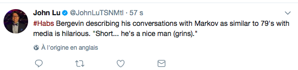 Marc Bergevin ne connaît pas PANTOUTE Andrei Markov..