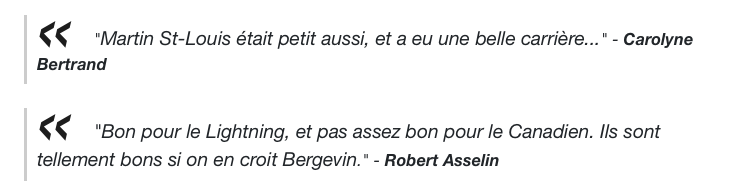 Marc Bergevin ne peut plus sortir dans la rue...