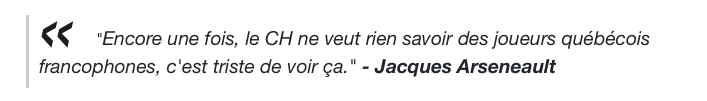 Marc Bergevin ne peut plus sortir dans la rue...