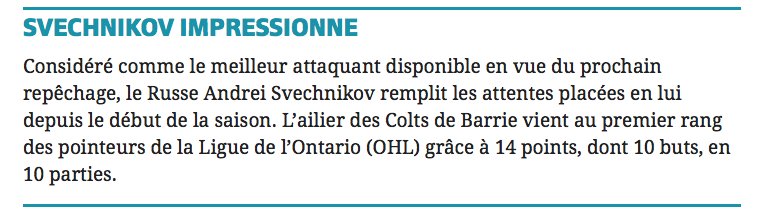 Marc Bergevin ne veut plus de RUSSES...alors....le PRODIGE RUSSE?