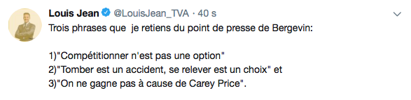 Marc Bergevin, nous dit que c'est un accident si...