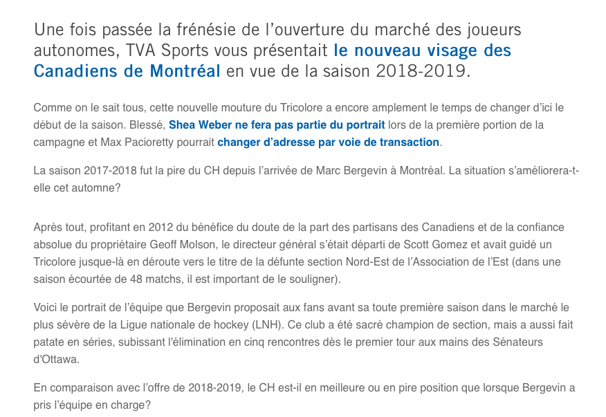 Marc Bergevin pourra recommencer à pêcher...