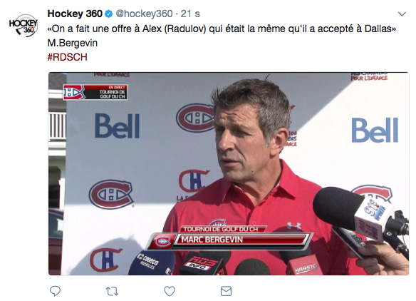 Marc Bergevin traite à nouveau RADU de MENTEUR!!!