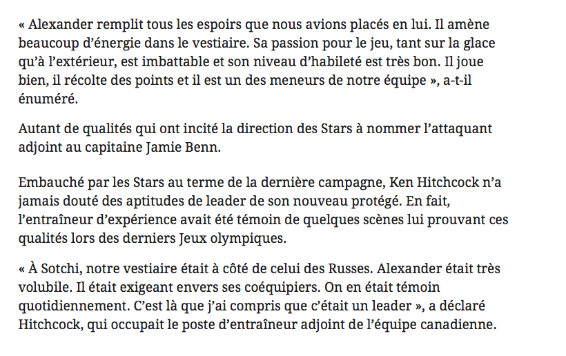 Marc Bergevin va lire ça...Et va pleurer...