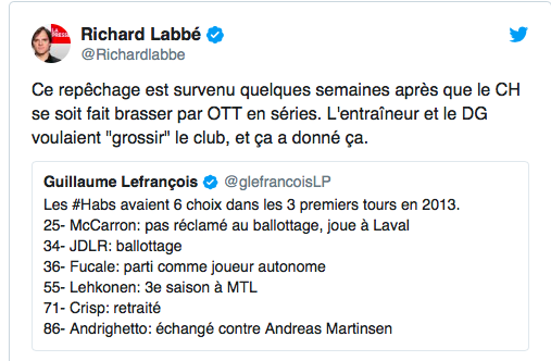 Marc Bergevin va mieux..Depuis que Rick Dudley est parti...