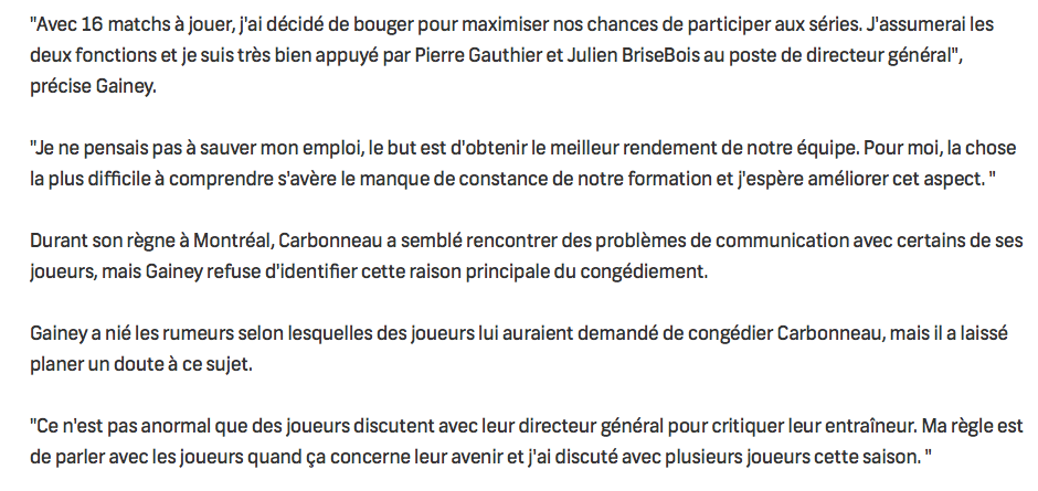 Marc Bergevin va se faire CARBOniser...HAHA!!!!