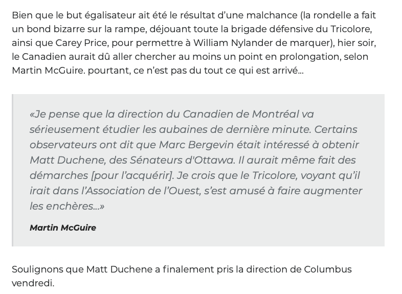 Marc Bergevin va VISER les AUBAINES de DERNIÈRE MINUTE...Comme un BS...