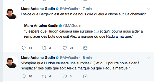 Marc Bergevin vient-il de nous dire qu'Alex Galchenyuk va être échangé?