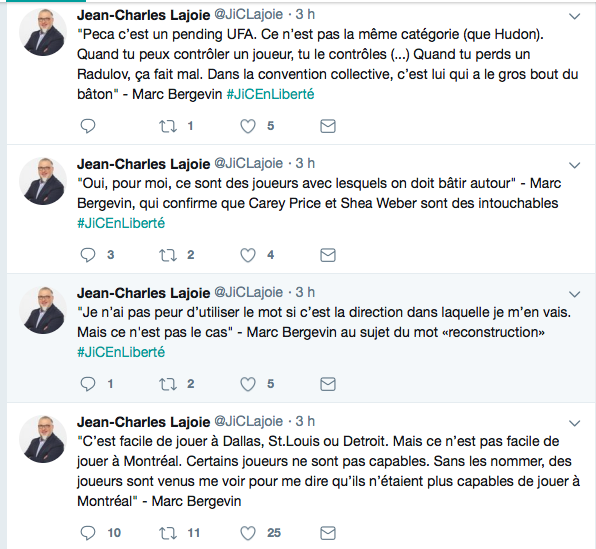 Marc Bergevin...a bien choisi son journaliste...