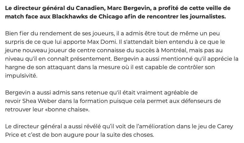 Marc Bergevin...comme Donald Trump....