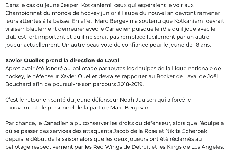 Marc Bergevin...comme Donald Trump....