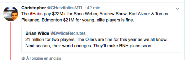Marc Bergevin...se GRATTE la TÊTE...