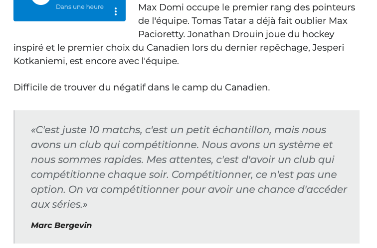 Marc Bergevin....s'est FOUTU de leur YEULE par en-dessous...