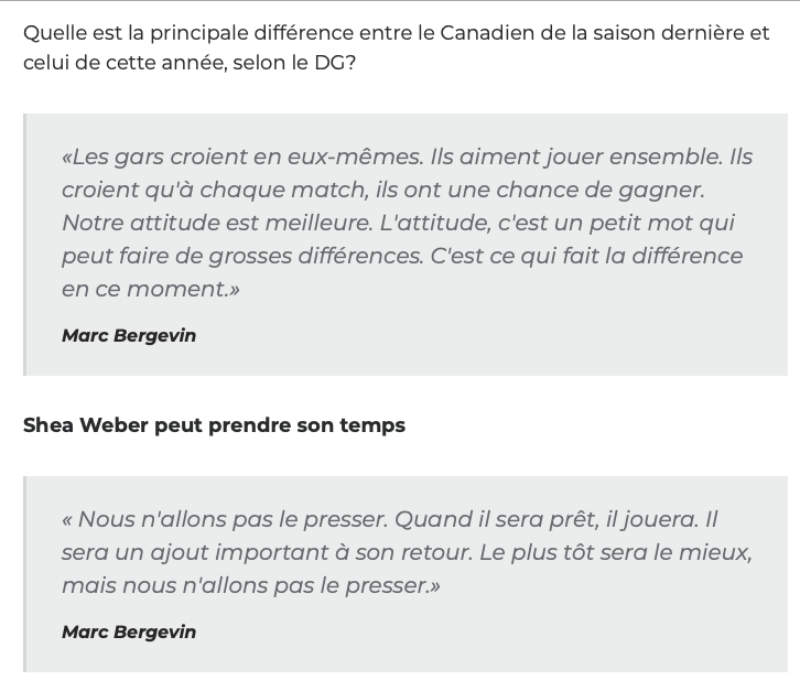 Marc Bergevin....s'est FOUTU de leur YEULE par en-dessous...