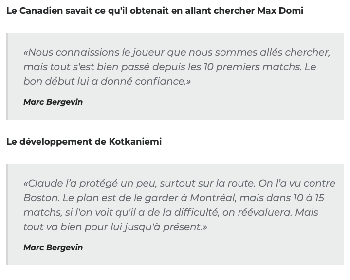 Marc Bergevin....s'est FOUTU de leur YEULE par en-dessous...