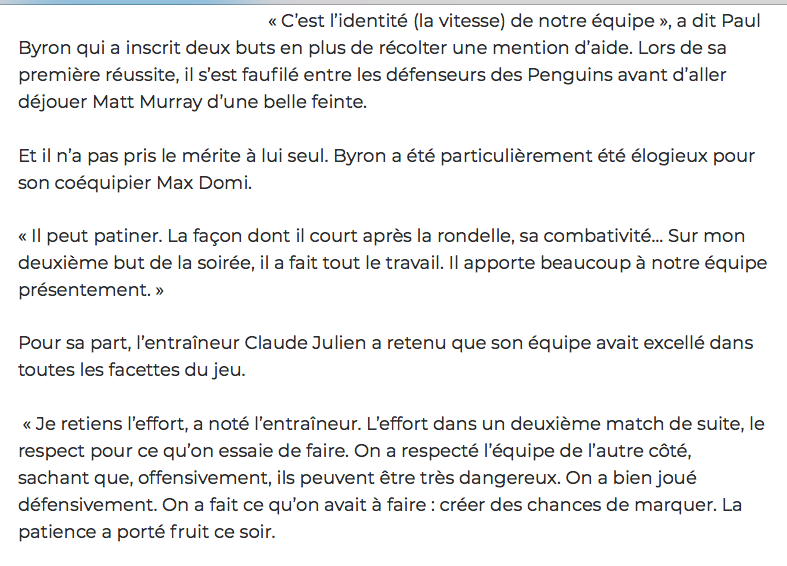 Marc Bergevin...sourit en coin en ce moment...