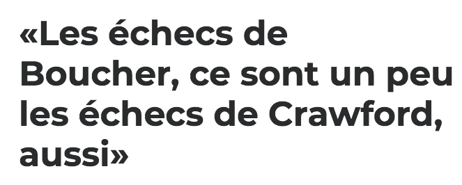 Marc Crawford....MAL à L'AISE...