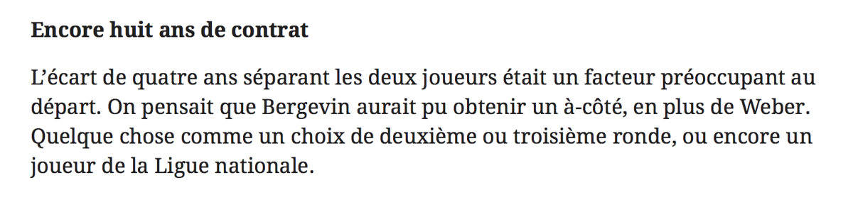 Marc De Foy, est un des seuls, à ne pas avoir peur du CH...