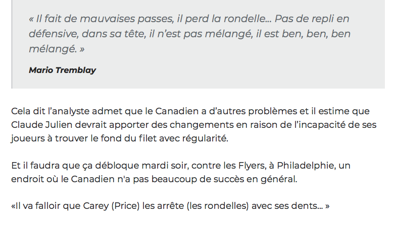 Mario Tremblay nous a fait BIEN RIRE....