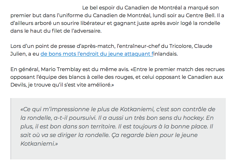 Mario Tremblay s'EXCITE!!!!!