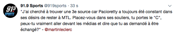 Martin Leclerc continue d'humilier Max Pacioretty...