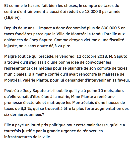 Martin Leclerc RAMASSE Joey Saputo pas à peu près....