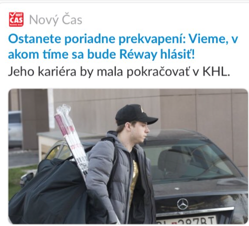 Martin Reway de retour dans la KHL....une autre preuve que...