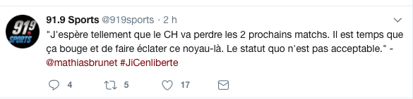 Mathias Brunet veut tellement que Bergevin DÉCAL....que...