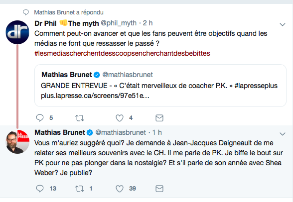 Mathias Brunet....Doit arrêter de répondre aux FEFANS...