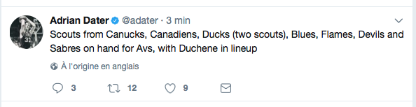 Matt Duchene à Montréal?????? Marc Bergevin a ENVOYÉ son DÉPISTEUR POUR L'ÉPIER!!!