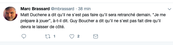 Matt Duchene BULLSHIT en SALE...