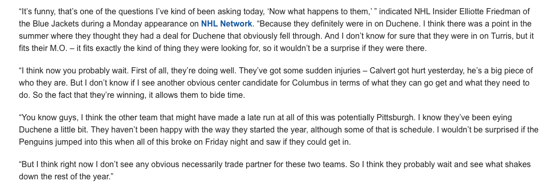  Matt Duchene est passé à deux doigts...