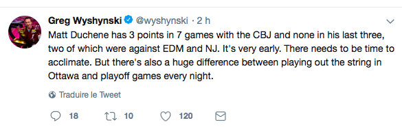 Matt Duchene...une FRAUDE?