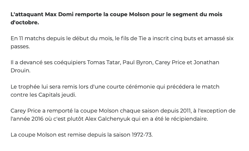 Max Domi n'a pas encore été aperçu dans un BAR de MONTRÉAL..