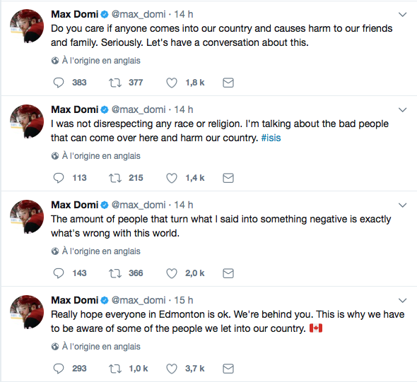 Max Domi se fait traiter de RACISTE...