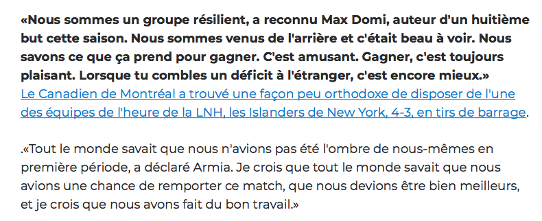 Max Domi....Devrait avoir une lettre sur son chandail très bientôt...