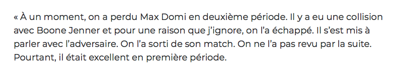 Max Domi...l'âge MENTAL d'un enfant de 5 ans....