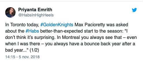 Max Pacioretty est un HYPOCRITE...