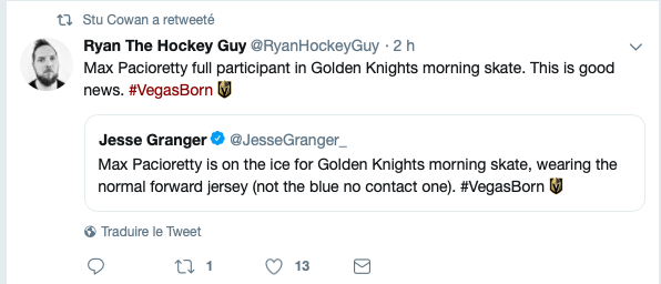 Max Pacioretty is BACK...