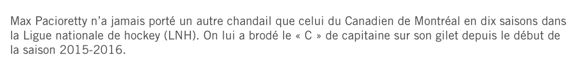Max Pacioretty l'avoue!! Il ne fait pas confiance à Bergevin!!!