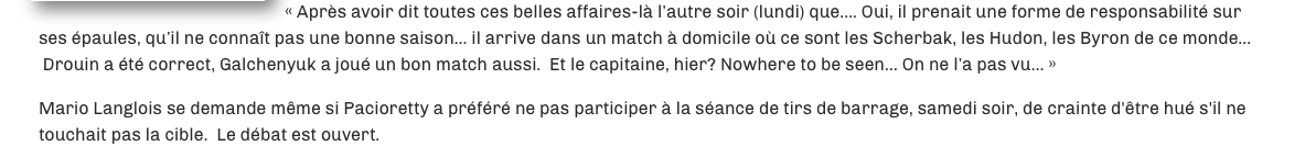 Max Pacioretty n'est pas seulement un LÂCHE..